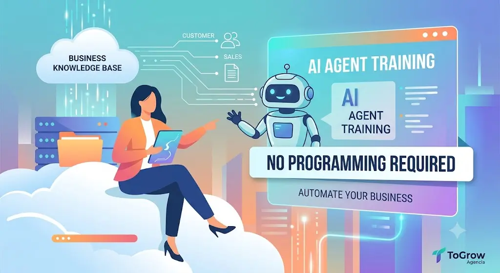 Cómo entrenar un agente IA con la información de tu empresa sin saber programar